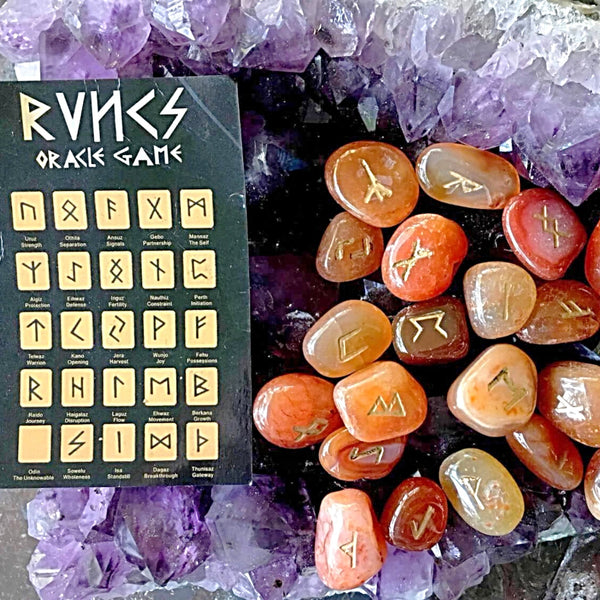 Carnelian Rune Stones - New Earth Gifts