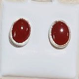 Sterling Silver Carnelian Stud Earrings are dainty and light-weight. Wear casual or dressy. Carnelian is a stone of creativity, individuality and courage. New Earth Gifts