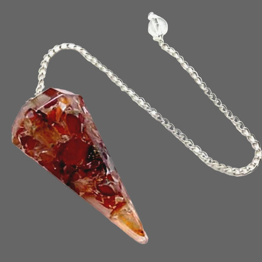 Orgone Chakra Pendulum - Carnelian Sacral Chakra -New Earth Gifts