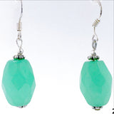 Chalcedony Sterling Silver Faceted Beaded Earrings -New Earth Gifts