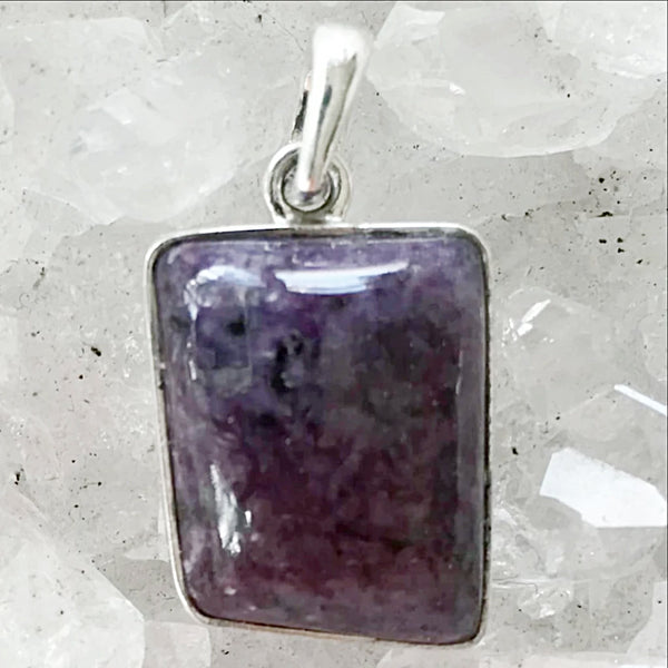 Sterling Silver Charoite Free Form Pendant - New Earth Gifts