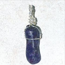 Charoite Wire Wrap Pendant - New Earth Gifts