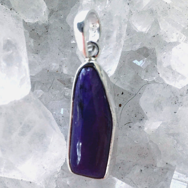 Charoite Free Form Sterling Pendant - New Earth Gifts