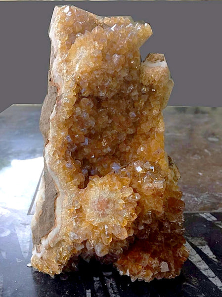 Citrine Druze Cut Base Natural Beautiful Decor -New Earth Gifts