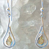 Citrine Sterling Silver Dangle Earrings - New Earth Gifts