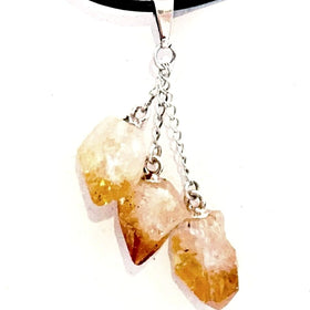 Citrine Triple Point Crystal Pendant | New Earth Gifts