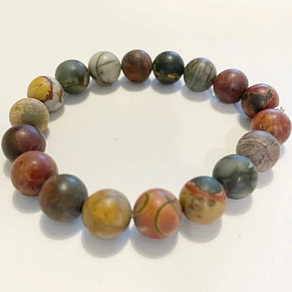 Desert Jasper Power Bracelet for Grounding and Earth Connection-12mm | New Earth Gifts