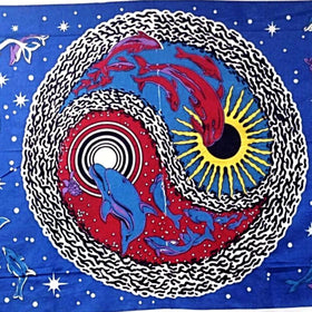 Dolphins Yin Yang Tapestries  - New Earth Gifts