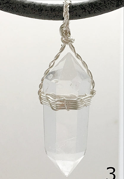 Double Terminated Clear Quartz Crystal Pendant| New Earth Gifts