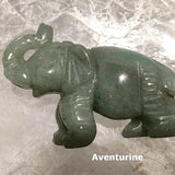 Aventurine Carved Gemstone Elephant | New Earth Gifts