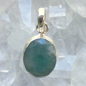 Emerald Sterling Silver Pendant | New Earth Gifts