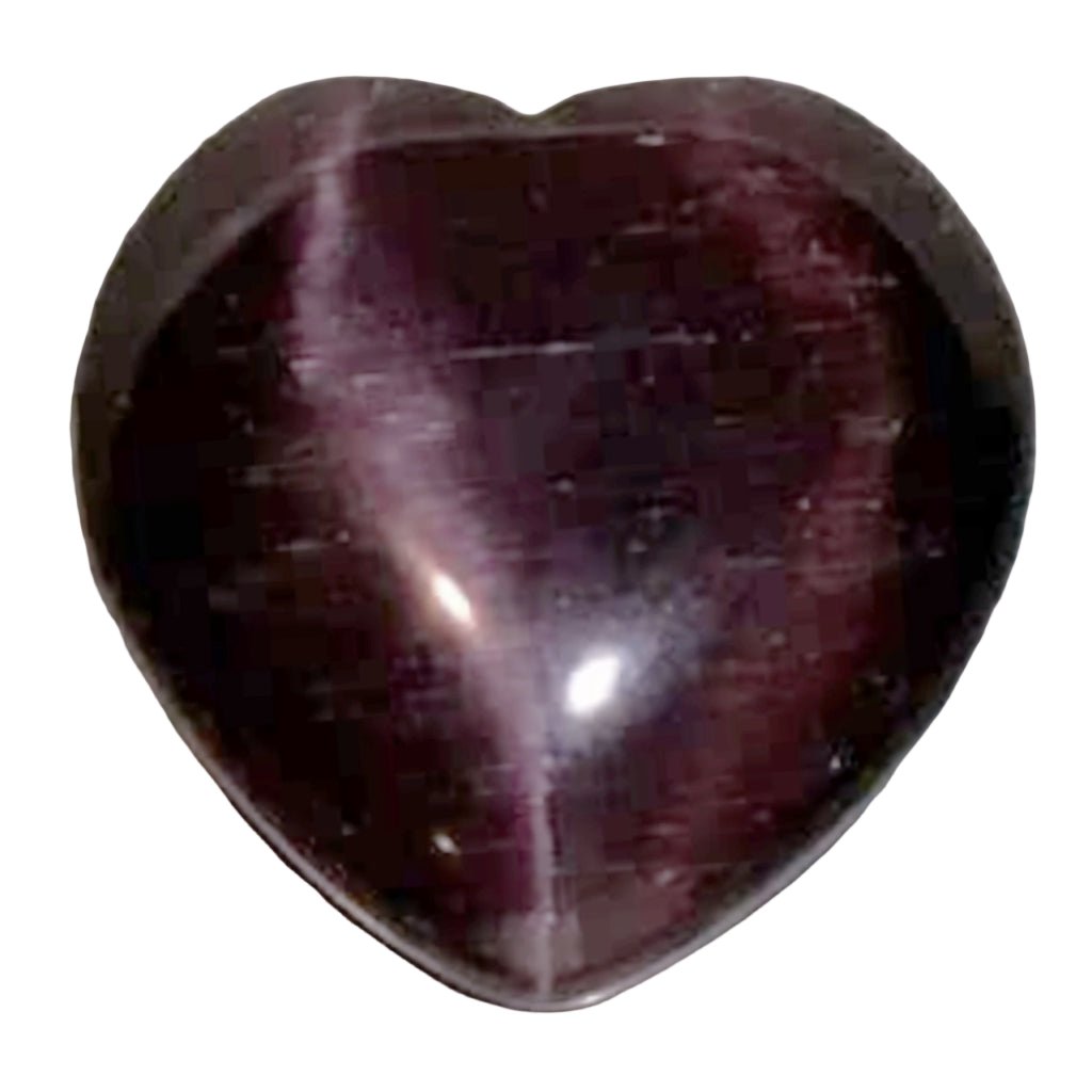 Dark Purple Fiber Optic Hearts - Cats Eye Mini Hearts, 30mm - New Earth Gifts