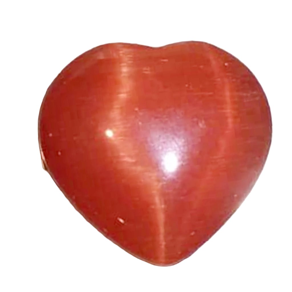Red Fiber Optic Hearts - Cats Eye Mini Hearts, 30mm - New Earth Gifts