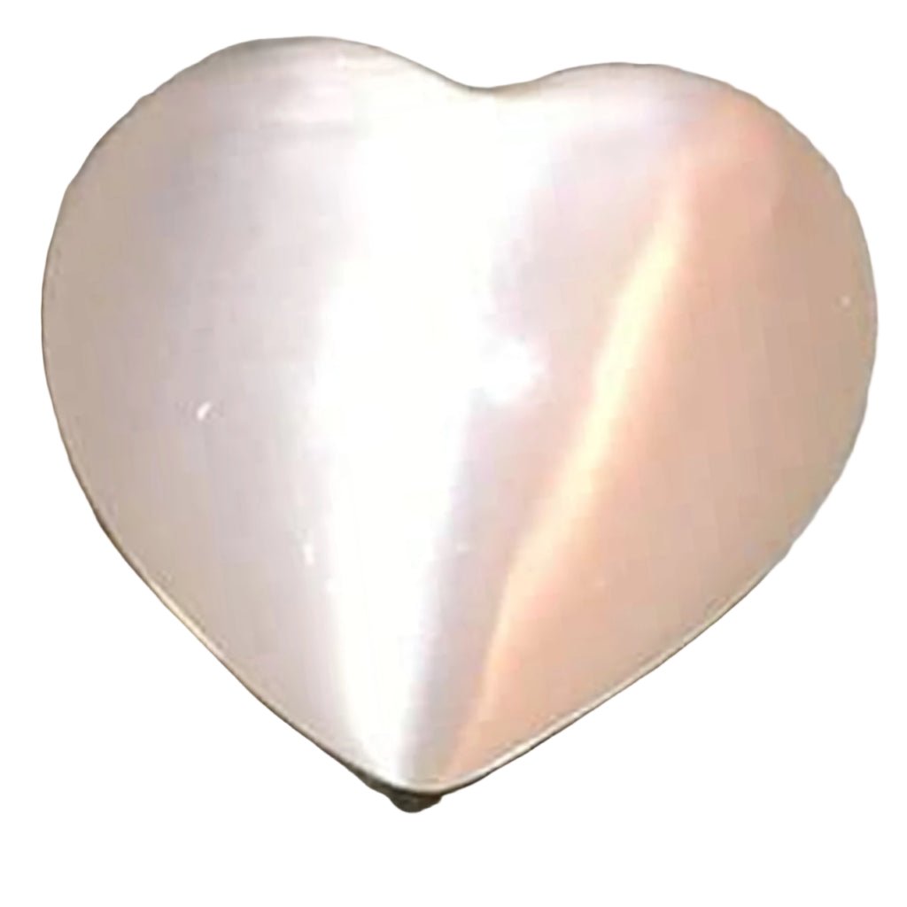 White Fiber Optic Hearts - Cats Eye Mini Hearts, 30mm - New Earth Gifts