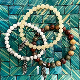 Beaded Gemstone Bracelets with Flip Flop Charm | New Earth Gifts