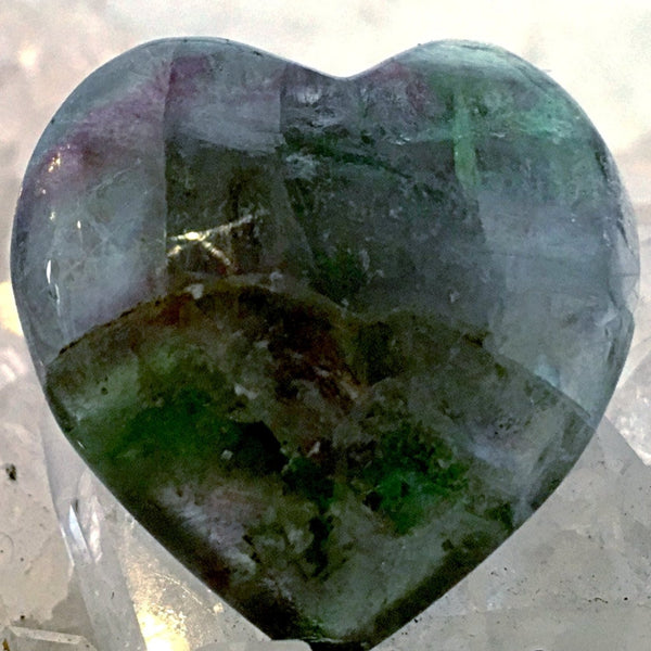 Fluorite Mini Heart - Gemstone Pocket Heart, Valentine Gift - New Earth Gifts and Beads