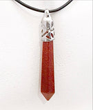 Goldstone Six-Sided Point Pendant - New Earth Gifts