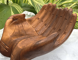 Wood Carved Hands Bowl - New Earth Gifts