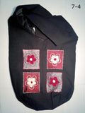 Cross Body Shoulder Bag with Flower Appliques - New Earth Gifts