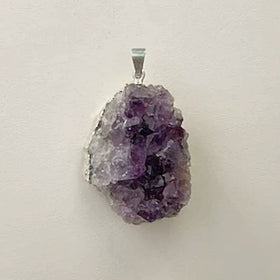 Amethyst Drusy 50mm Pendants Foil Wrap | New Earth Gifts