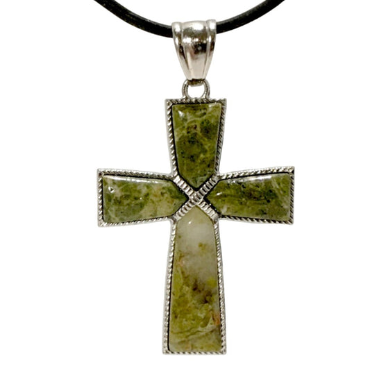 Unakite Cross Pendant | New Earth Gifts