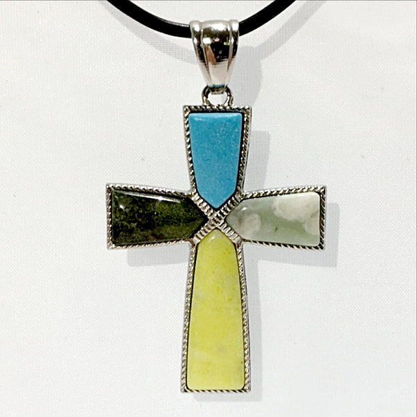 Multi-Stone Gemstone Cross | New Earth Gifts