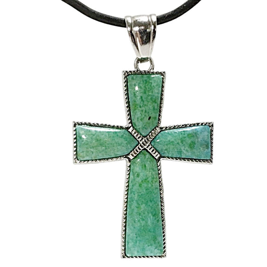 Chrysocolla Gemstone Cross