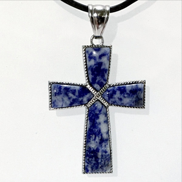 Sodalite Cross Pendant | New Earth Gifts