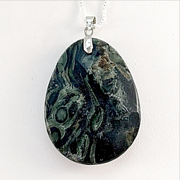 Kambaba Jasper Teardrop Pendant - New Earth Gifts