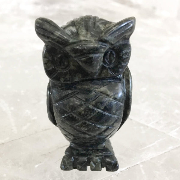 Kambaba Jasper Gemstone Owl | New Earth Gifts