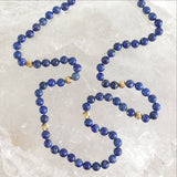 Lapis Beaded Necklace - Hand Knotted | New Earth Gifts