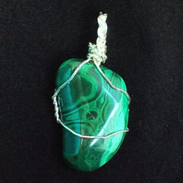 Malachite Pendant Free Form Natural Design | New Earth Gifts