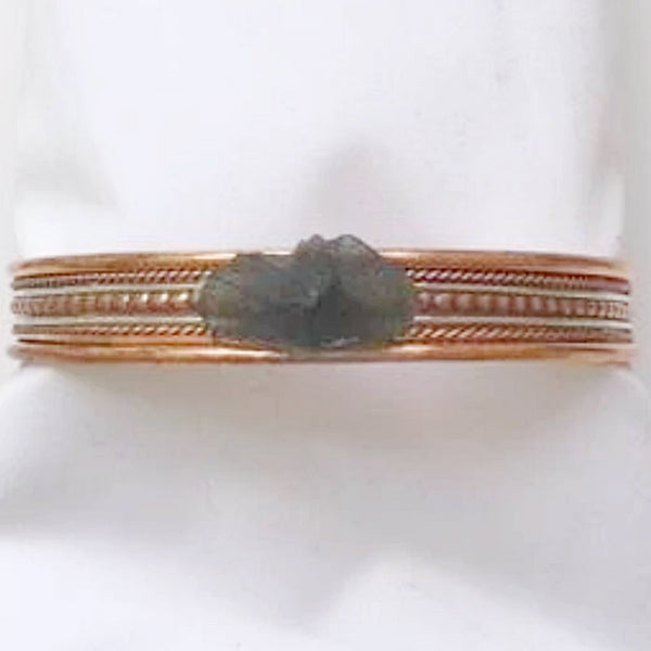 Moldavite Copper Bangle Bracelet - new earth gifts