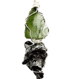 Moldavite and Meteorite Pendant Cosmic Energy - New Earth Gifts