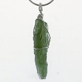 Moldavite Long Wire Wrapped Pendant | New Earth Gifts