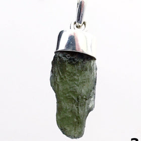 Moldavite Pendant Sterling Silver Natural Moldavite | New Earth Gifts