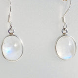 Moonstone 10mm Oval Sterling Earrings | New Earth Gifts