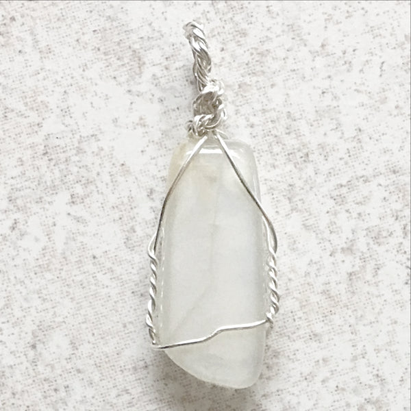 White Moonstone Pendant - New Earth Gifts