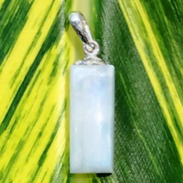 Rainbow Moonstone Rectangle Pendant - New Earth Gifts