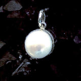 Mother of Pearl Round Sterling Pendant | New Earth Gifts