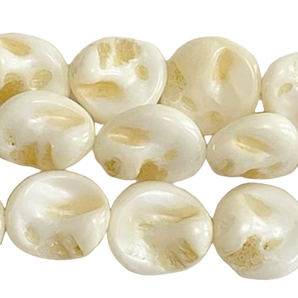 Mother of Pearl Beads 14mm Button Beads | New Earth Gifts