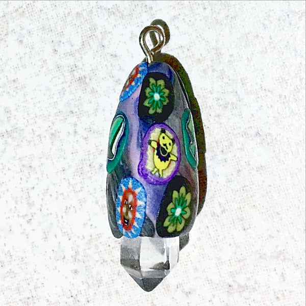 Fimo Clay Pendant with Quartz Point | New Earth Gifts