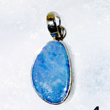 Blue Opal Sterling Silver Free Form Pendant - New Earth Gifts