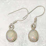 White Opal Sterling Dangle Earrings - New Earth Gifts