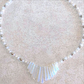 Opalite and Sterling Silver Necklace - New Earth Gifts