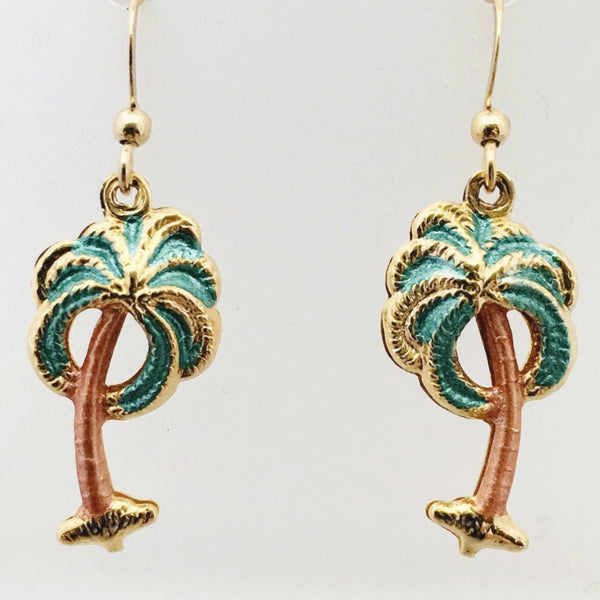 Palm Trees Earrings Great Beachy Jewelry - New Earth Gifts