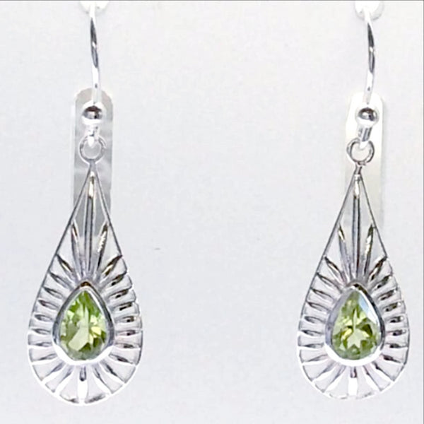 Peridot Sterling Silver Sunny Style Earrings