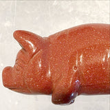 Goldstone Pig Figurine - New Earth Gifts