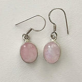 Pink Rainbow Moonstone Oval Sterling Earrings - New Earth Gifts and Beads