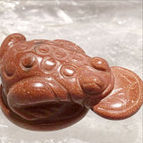 Goldstone Gemstone Prosperity Frog - new earth gifts